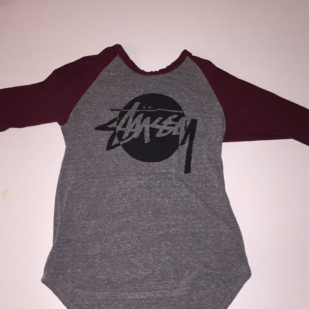 Stussy baseball tee.